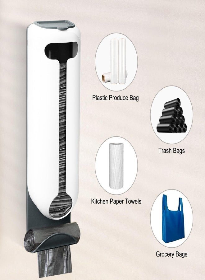 Obsoorth Multi-Purpose Plastic Bag Holder Lightweight Adhesive Large Capacity Easy-Access Opening Space-Saving Grocery Bag Holder, Durable Wall Mount Trash Bag Holder for Kitchen Bathroom Office - Image 5